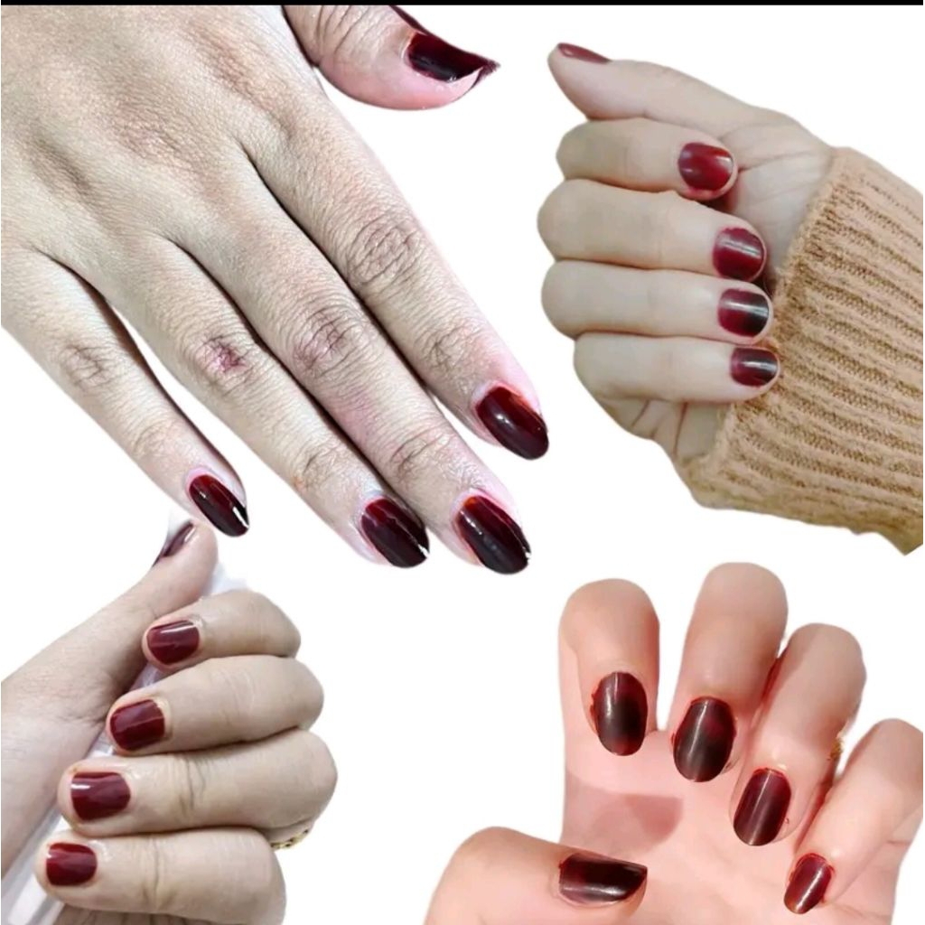 Rahma Henna Berkilau Nail Dark 3in1 Maroon Sultan