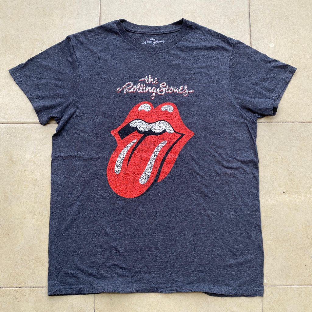 Kaos band rock legendaris The Rolling stones original second Bekas murah, jual kaos The Rolling ston
