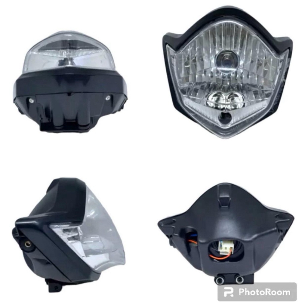 Lampu depan motor vixion 2010 oval komplit bohlam fitting