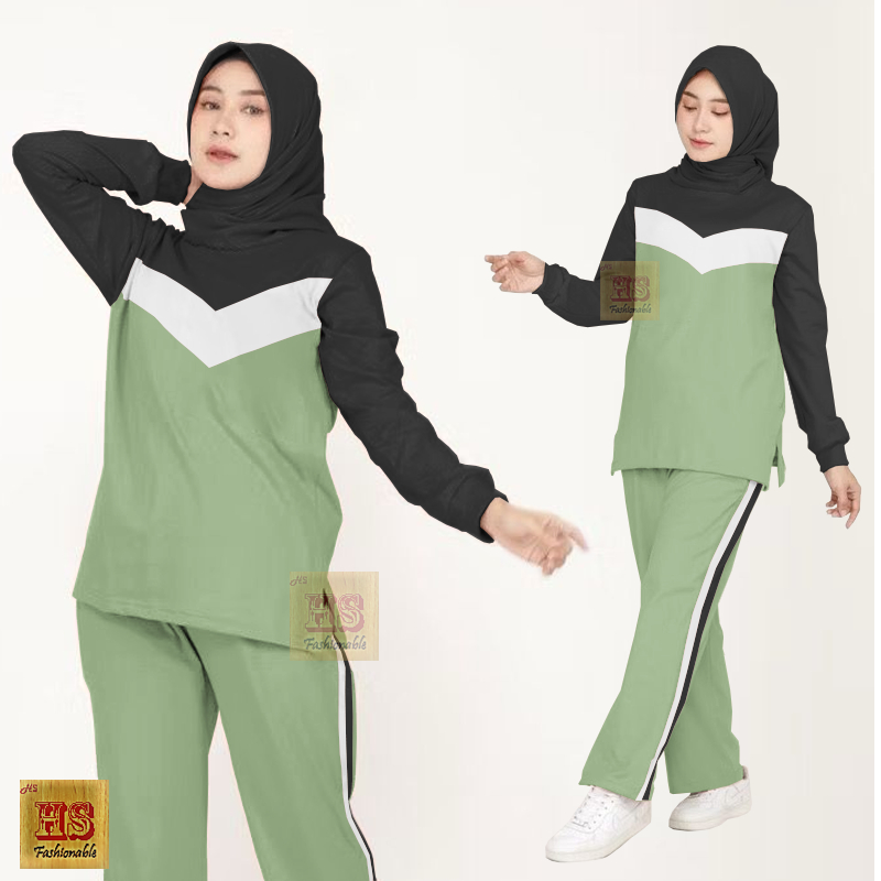 Setelan Celana Olahraga Vina 2504 / Setelan Celana Olahraga Wanita / Setelan Celana Olahraga Muslim 