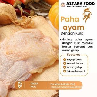 

Daging Ayam Paha Fillet Boneless Dengan Kulit 1kg astara food