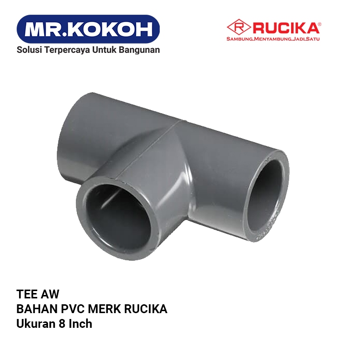 TEE AW 8 Inch RUCIKA / TEE AW / TEE AW RUCIKA 8" PVC