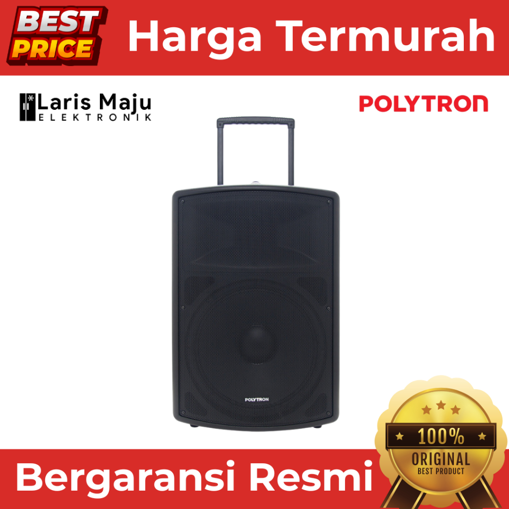 POLYTRON SPEAKER AKTIF PORTABLE PAS PRO 12F3 Single Woofer 12 Inch - Free 2 Mic Wireless