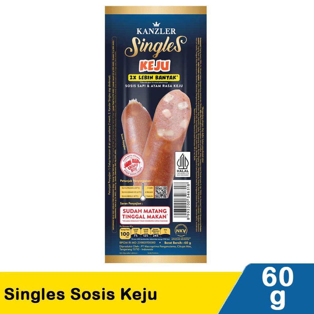 

Kanzler Singles Sosis Keju 60Gr