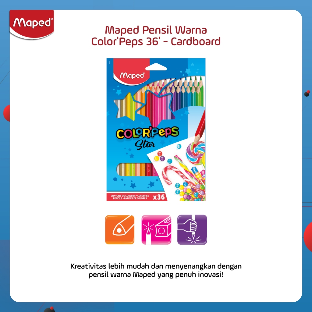 

Maped Pensil Warna Color'Peps 36' - Cardboard