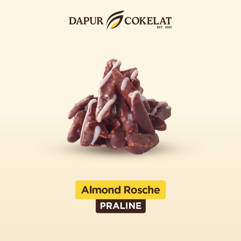 

DAPUR COKELAT - Almond Rosche Praline | Cokelat Almond Renyah dengan Dark Chocolate Premium Tanpa Pengawet dan Pemanis Buatan