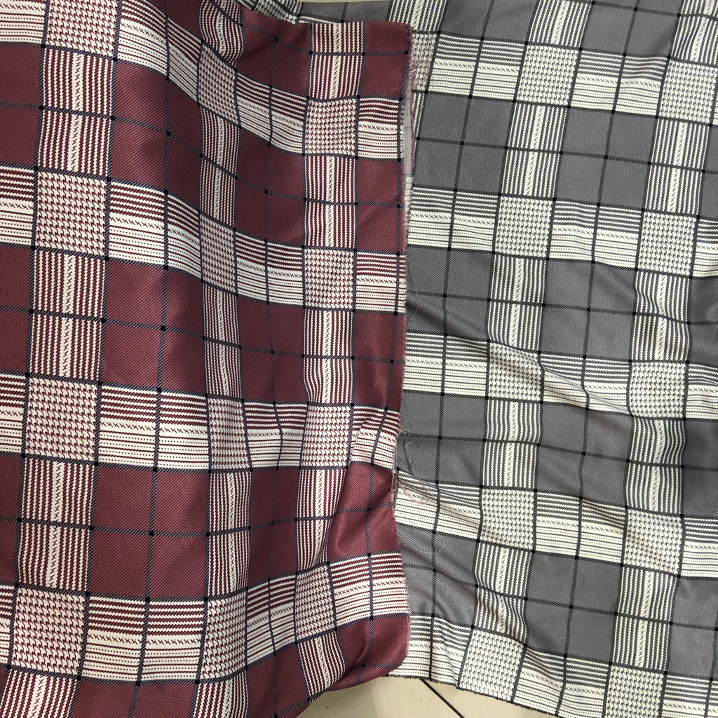 kain shakila motif kotak - kain shakila motif premium bt