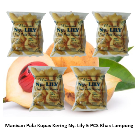 

Manisan Pala Kupas Kering Ny. Lily 5 PCS Khas Lampung