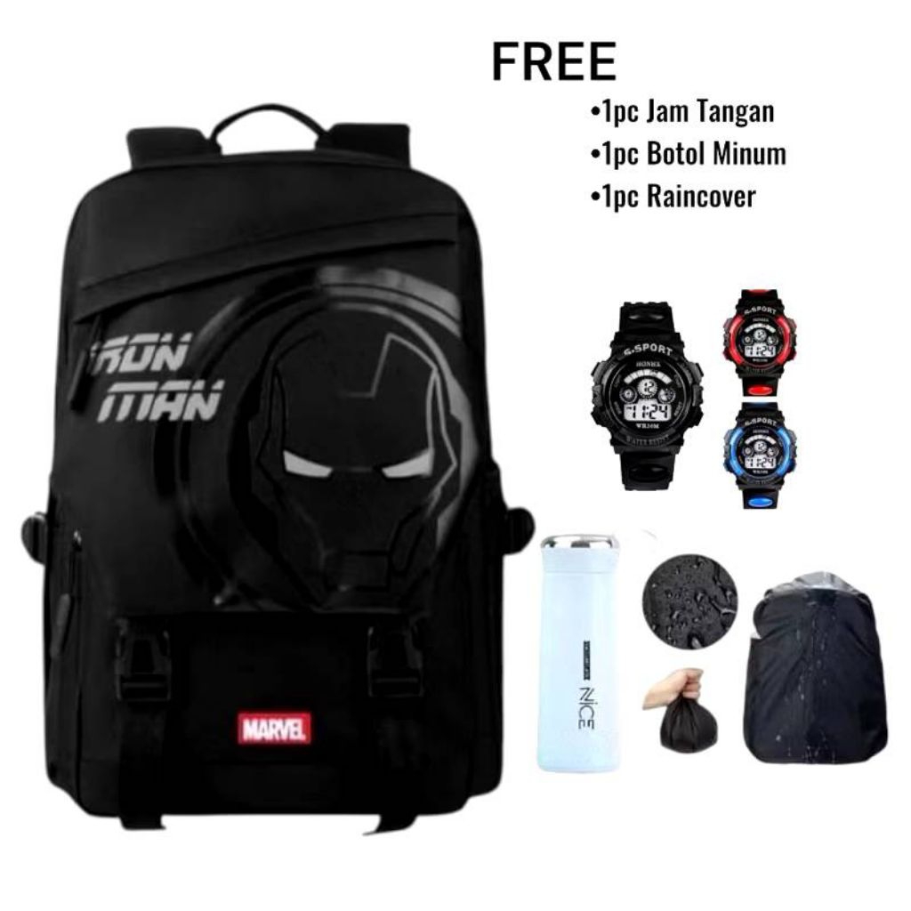 Tas Ransel Sekolah Anak Laki Laki SD SMP Karakter marvel SuperHero