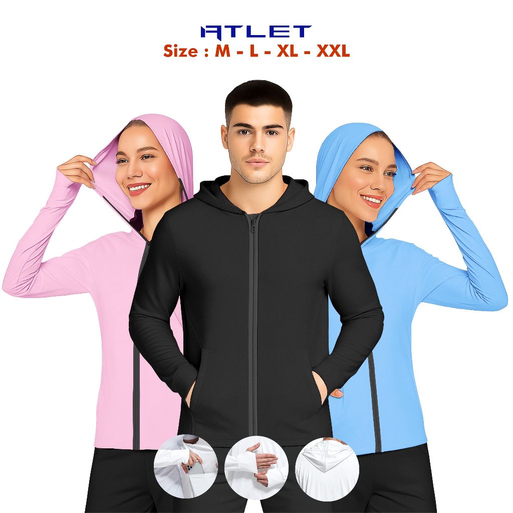 Promo Jaket Olahraga Anti Uv Pria Wanita Baju Olahraga Sportwear