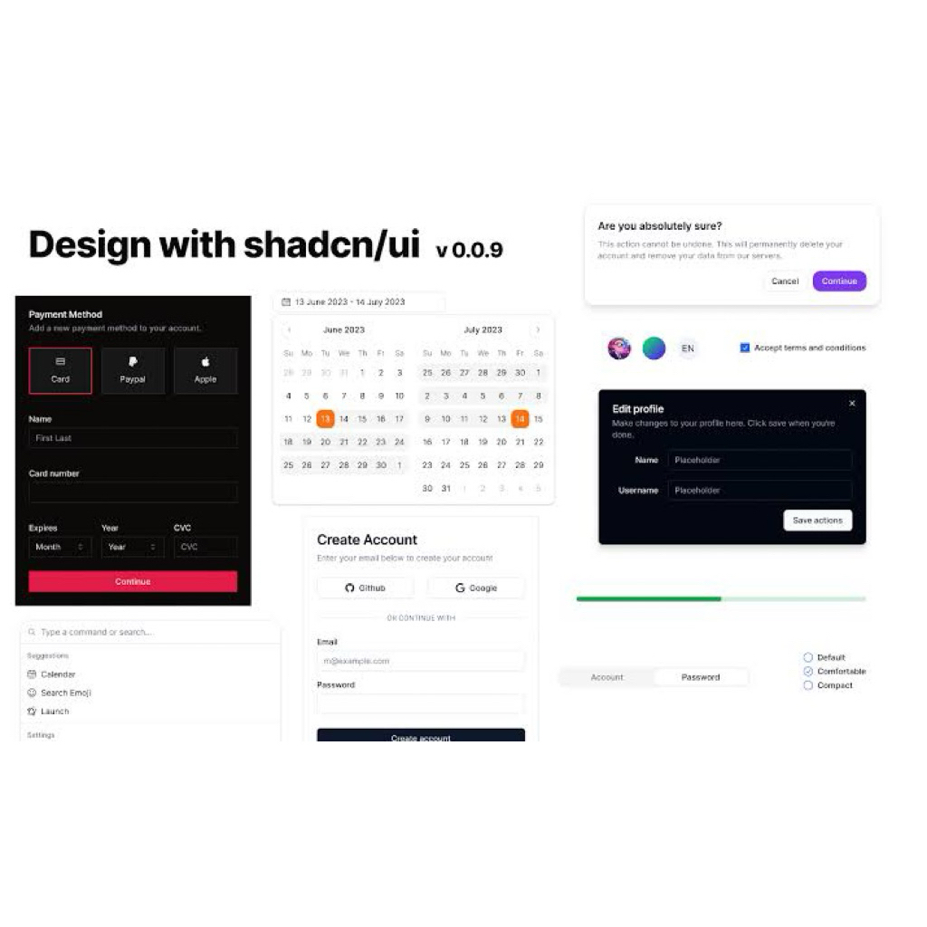 Shadcn UI Kit Figma – Design System & UI Components