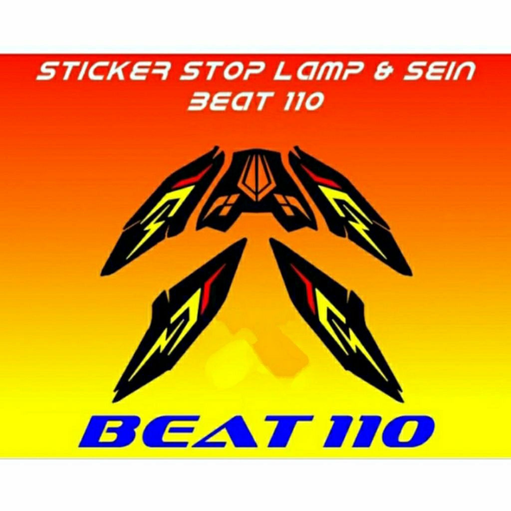 Stiker Sein Stoplamp Variasi Honda Beat Deluxe  Al New 2021-2024,stiker beat deluxe