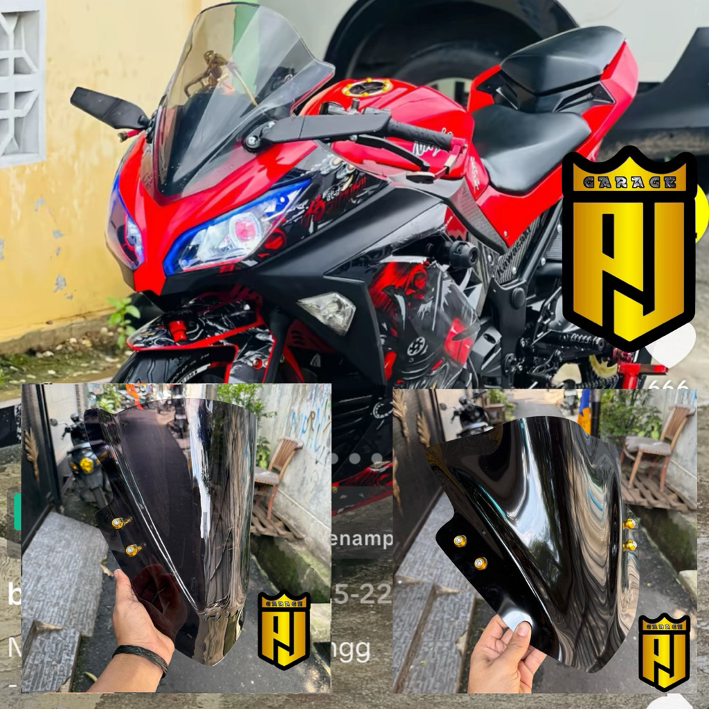 VISOR NINJA 250 FI OLD FULL JENONG WINDSHIELD NINJA 250 FI OLD FULL JENONG