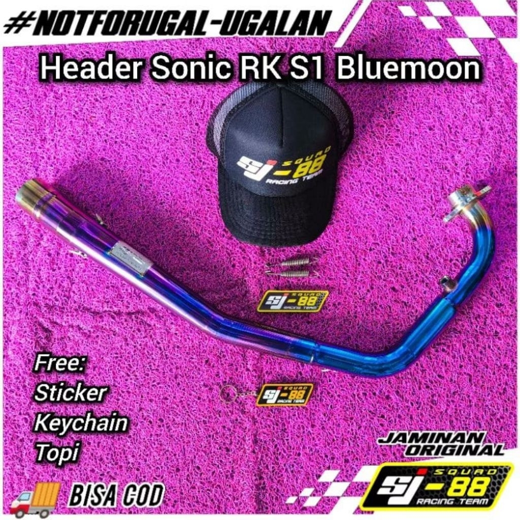 Header Leheran SJ88 Sonic 150r RR S1 Bluemoon