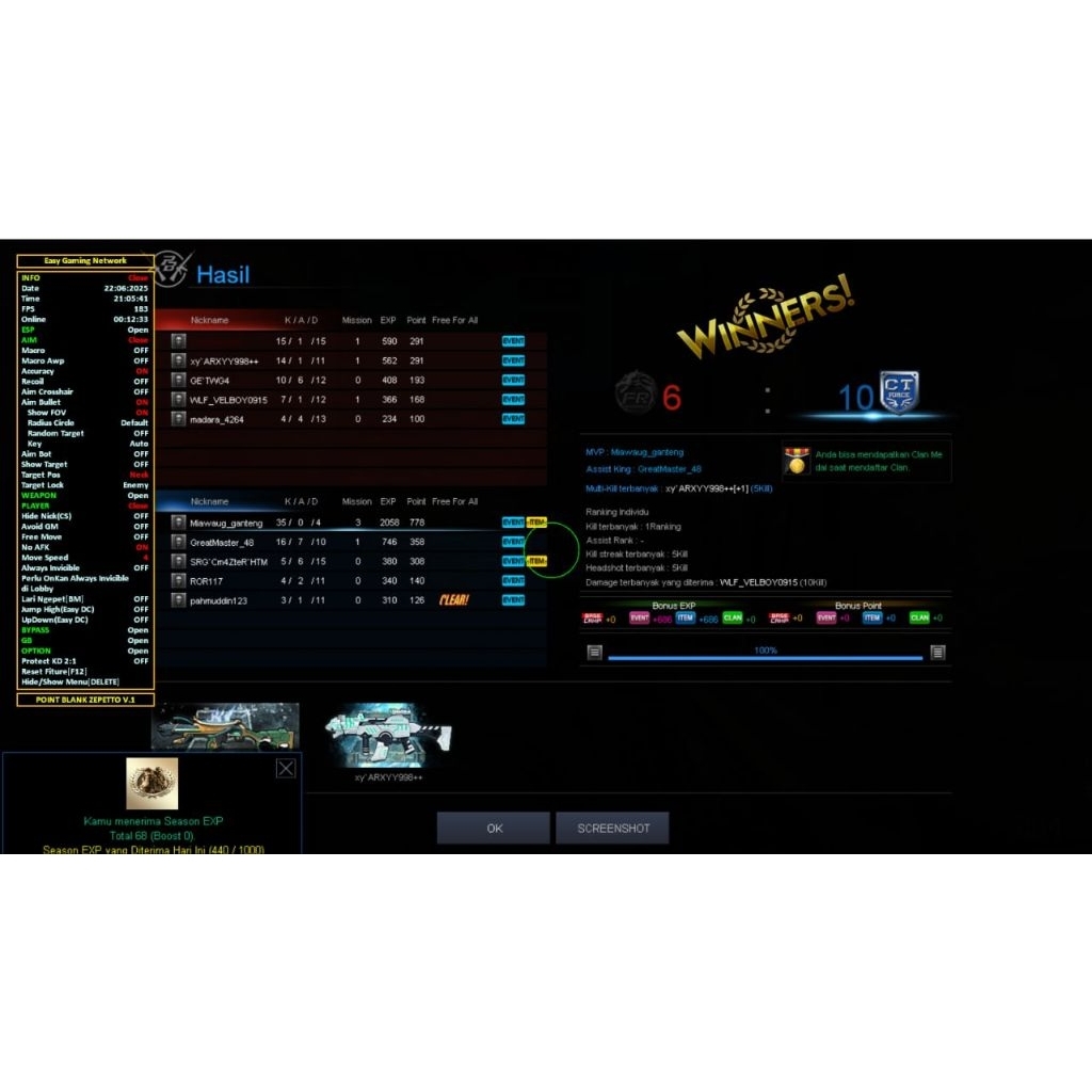 CHEAT Point Blank Vip