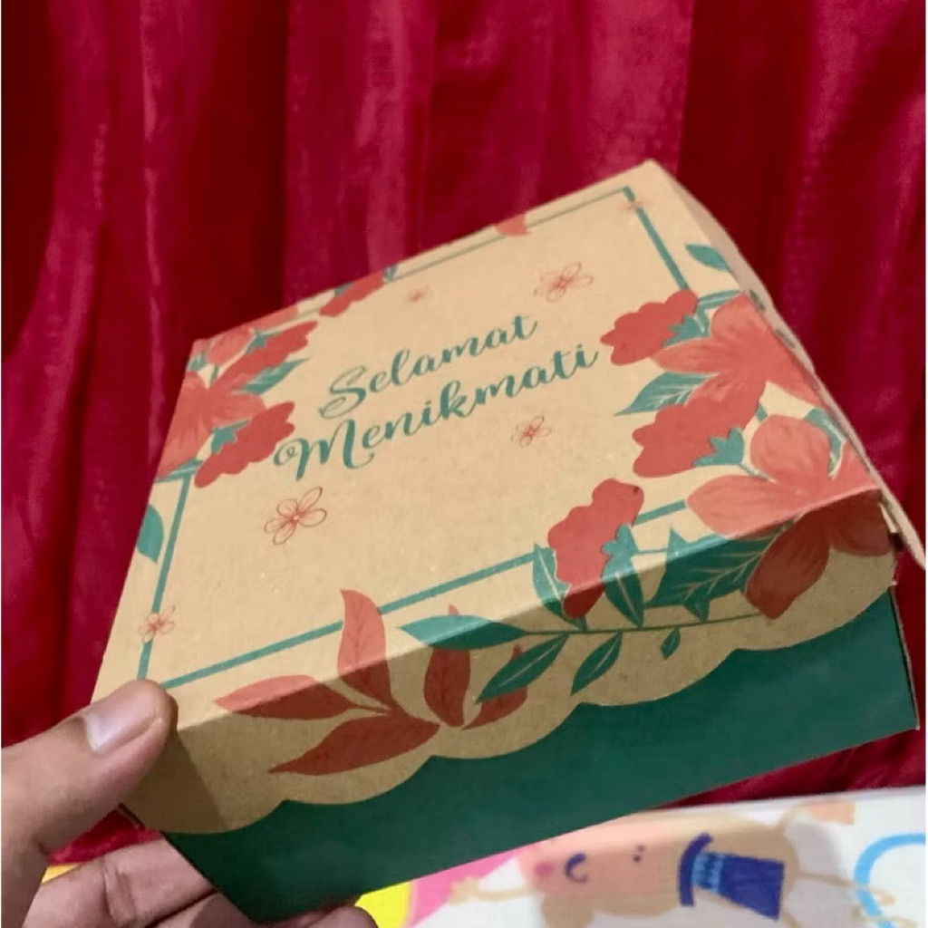 

50/100 Pcs Dus Nasi/Dus Kue | Kardus Nasi Uk 18x18x7 |