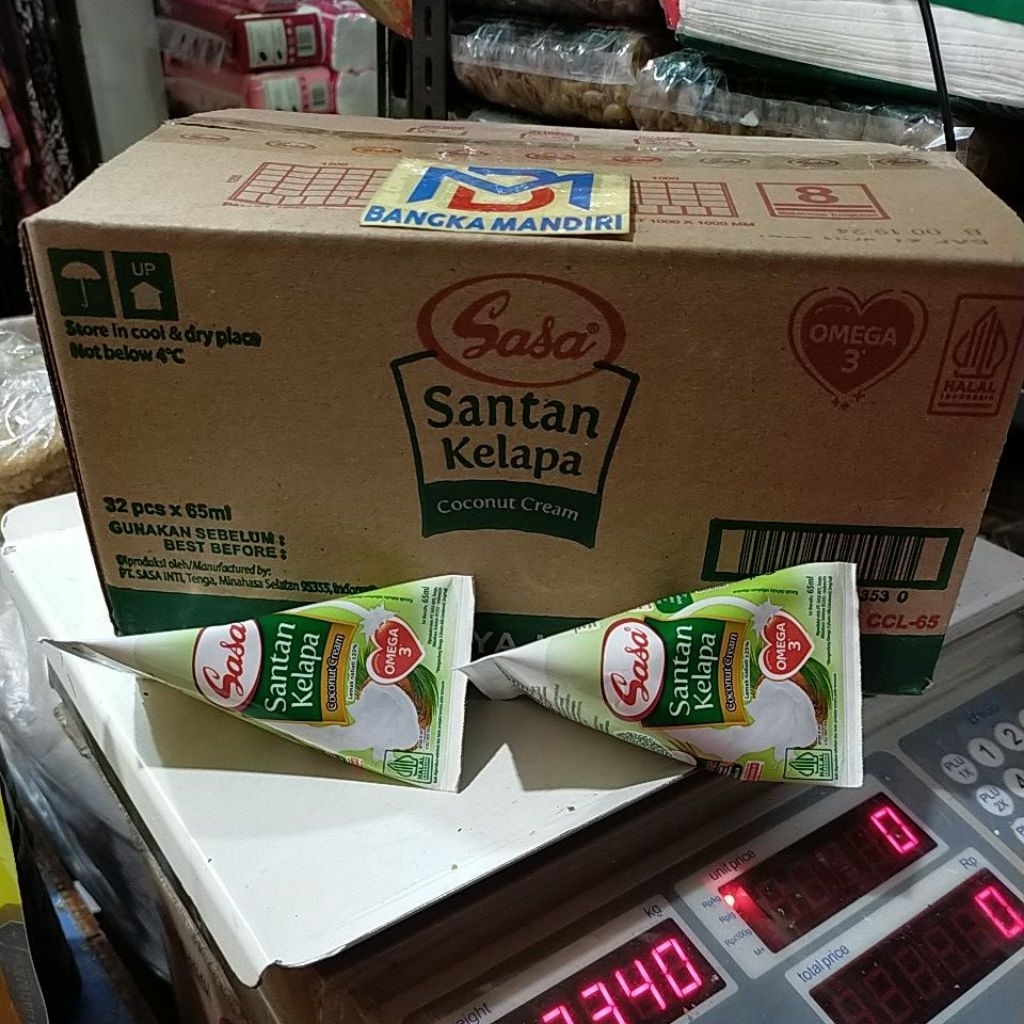 

santan kelapa sasa 65ml [coconut cream] santan cair cube