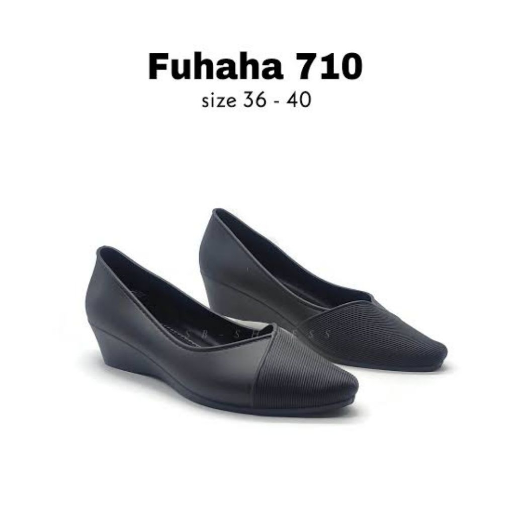 Sepatu Kerja Wanita Jelly Shoes Wedges FUHAHA TJ-710