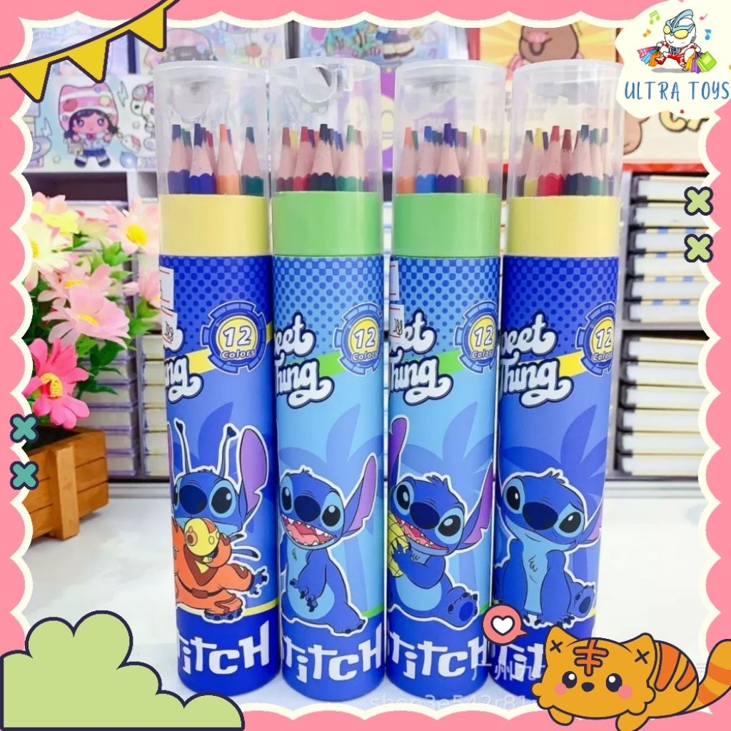 

[ULTRATOYS] PENSIL WARNA TABUNG STITCH ISI 12