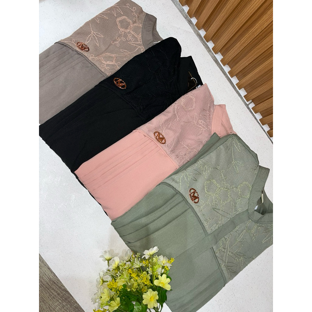 [MERRY's VLOG] GAMIS TERBARU BAHAN JASMINE KOMBINASI BORDIR MEWAH. GAMIS MEWAH DAN PREMIUM BY MYESHA