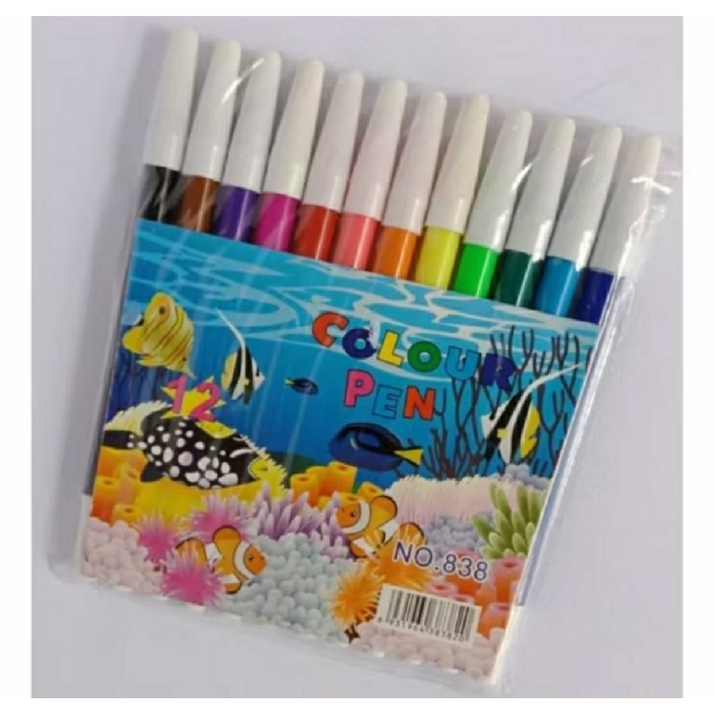 

(FREE PACKING KARDUS) Spidol warna 1pack isi 12 kualitas bagus