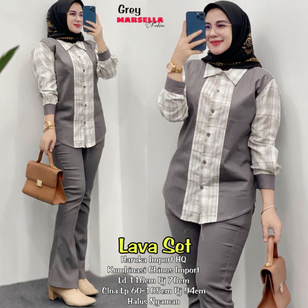 lava set number set miudis set ribbon set nirmana set celana wanita best seller
