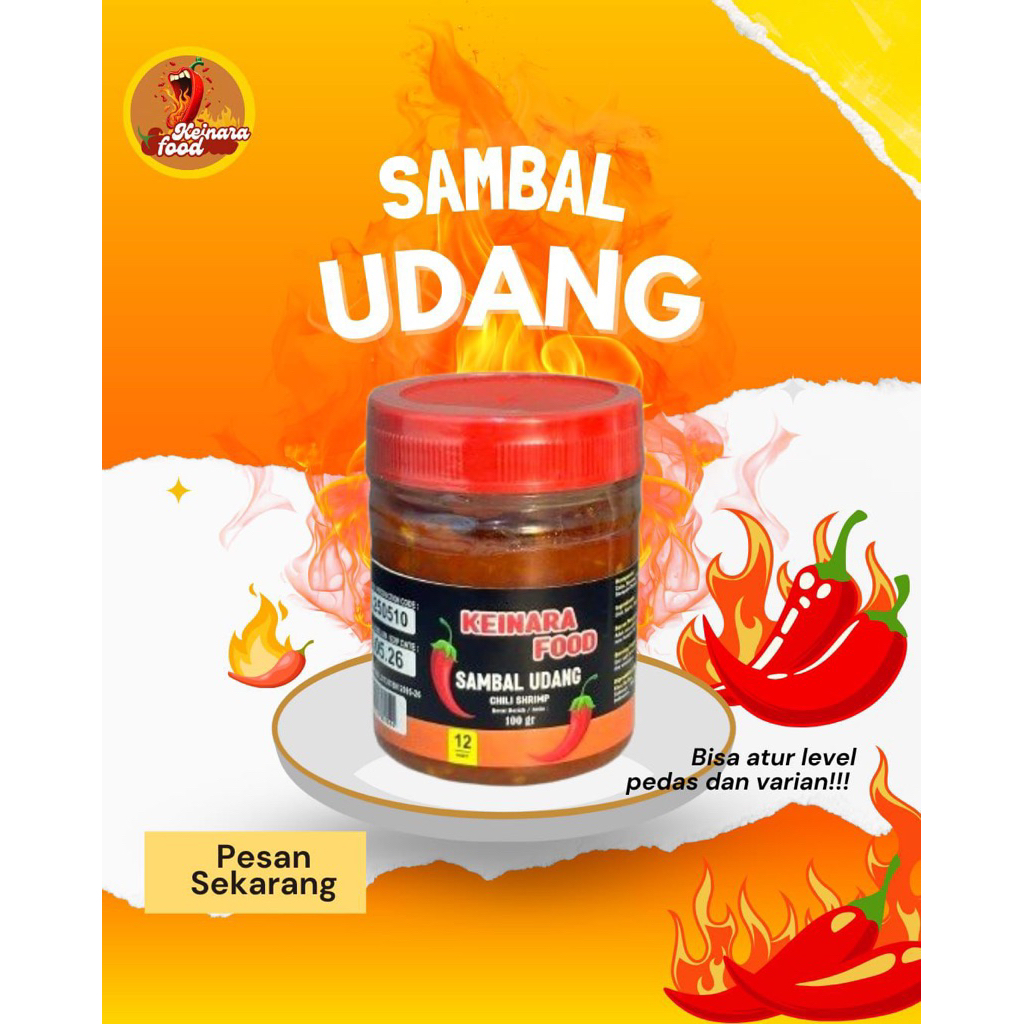 

SAMBAL UDANG 100gram - Khas bu ayu