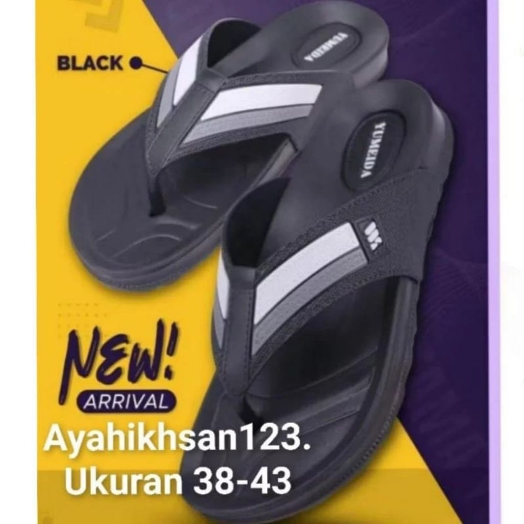 sandal jepit pria ringan jelly yumeida terbaru