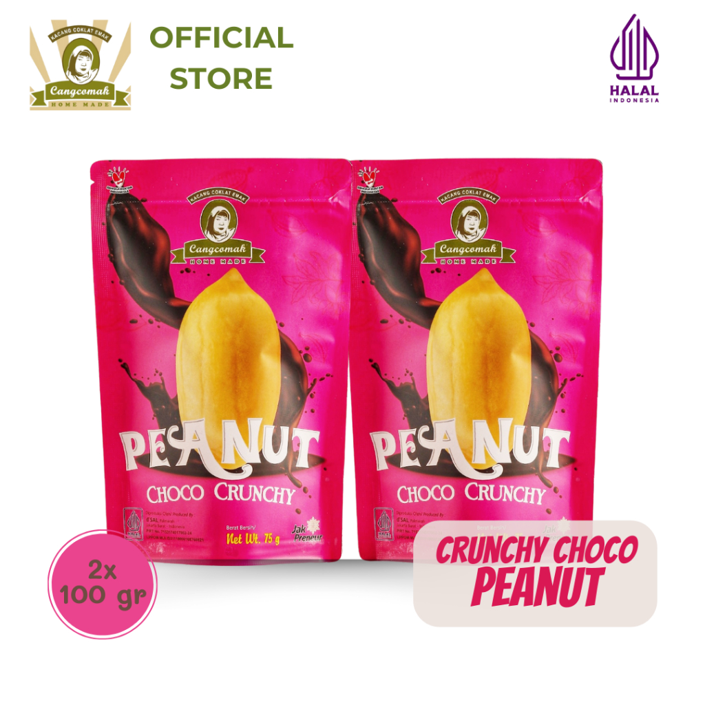 

Snack Kacang Coklat Idaman Cangcomak - 2 IN 1 Kacang Tanah Choco Crunchy - Kacang Tanah Krispi Gurih Panggang Cemilan Jajan Kualitas Super