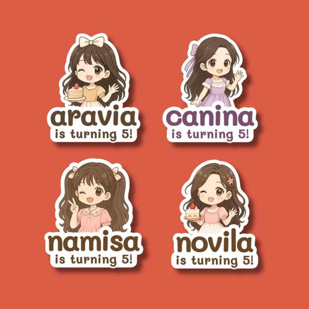 

Sticker Birthday / Stiker Hampers Ulang Tahun / Stiker Ulang Tahun Lucu Imut / Stiker Ultah Custom