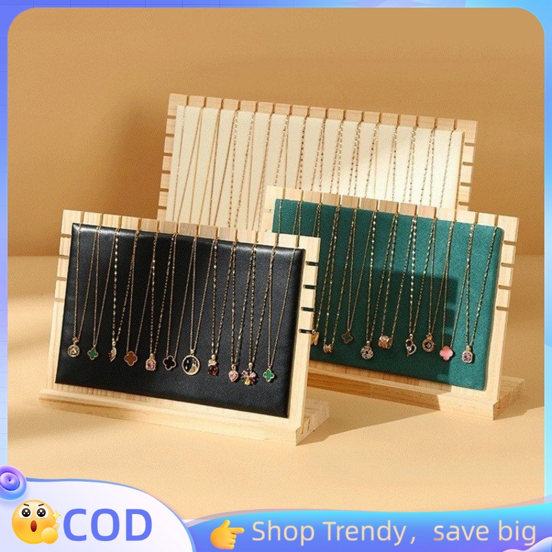 Display Perhiasan Kalung Kayu 40*24cm Tempat Kalung Aesthetic Display Kalung Kayu Tempat Kalung Perh