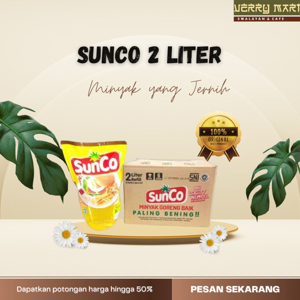 

minyak goreng sunco 2L 1 dus isi 6 pcs