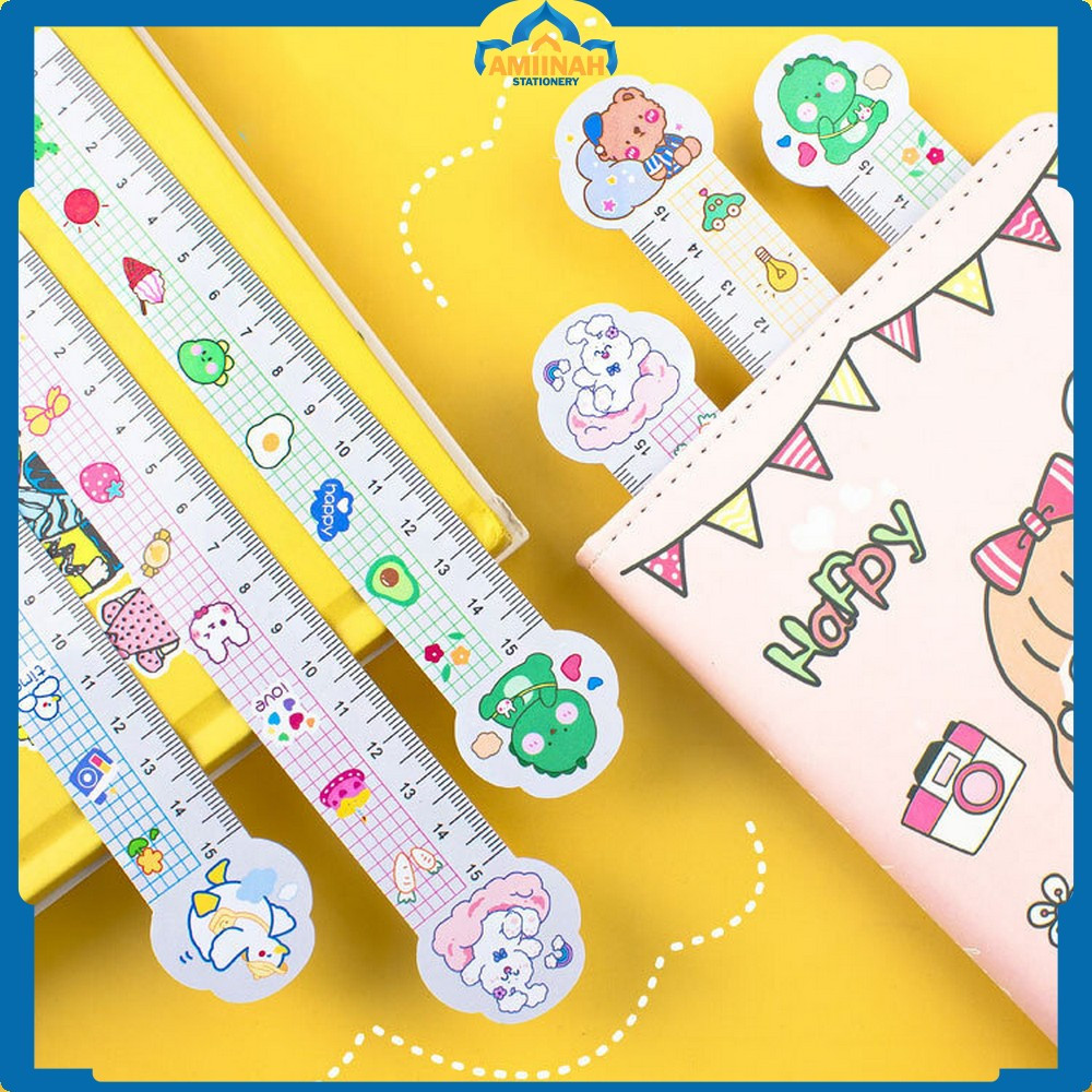 

Penggaris Anak Pelajar Plastik 15cm Karakter Lucu Alat Tulis Sekolah / Penggaris Lucu Pelajar Plastic Ruler Cartoon Serbaguna Amiinah Stationery A91