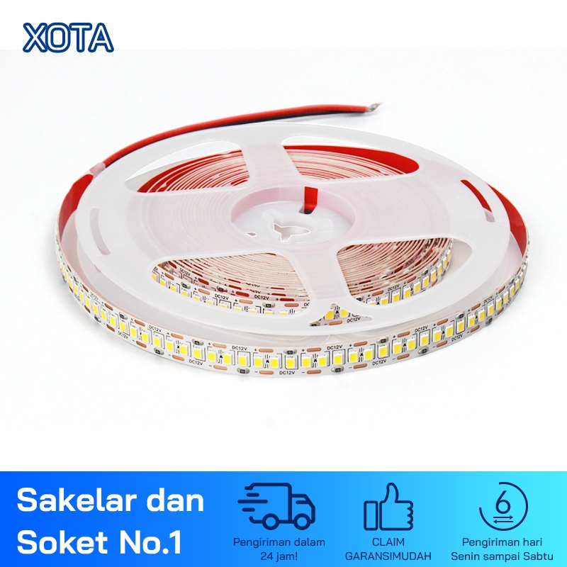 LED Strip Light 12V/24V 5m/10m Mounted Cabinet Light Lampu Strip SMD2835, Lampu Lem Perekat Sendiri