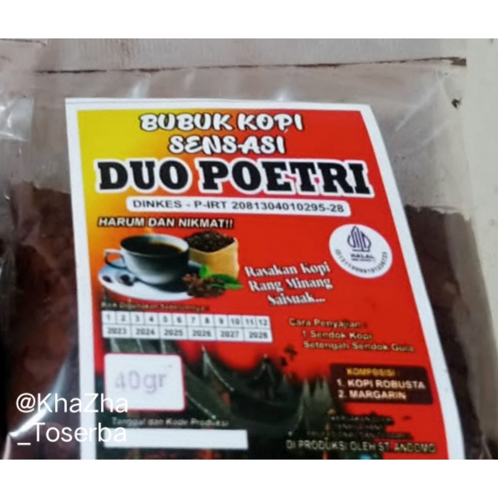 

Duo Poetri Kopi bubuk sensasi 40 gr