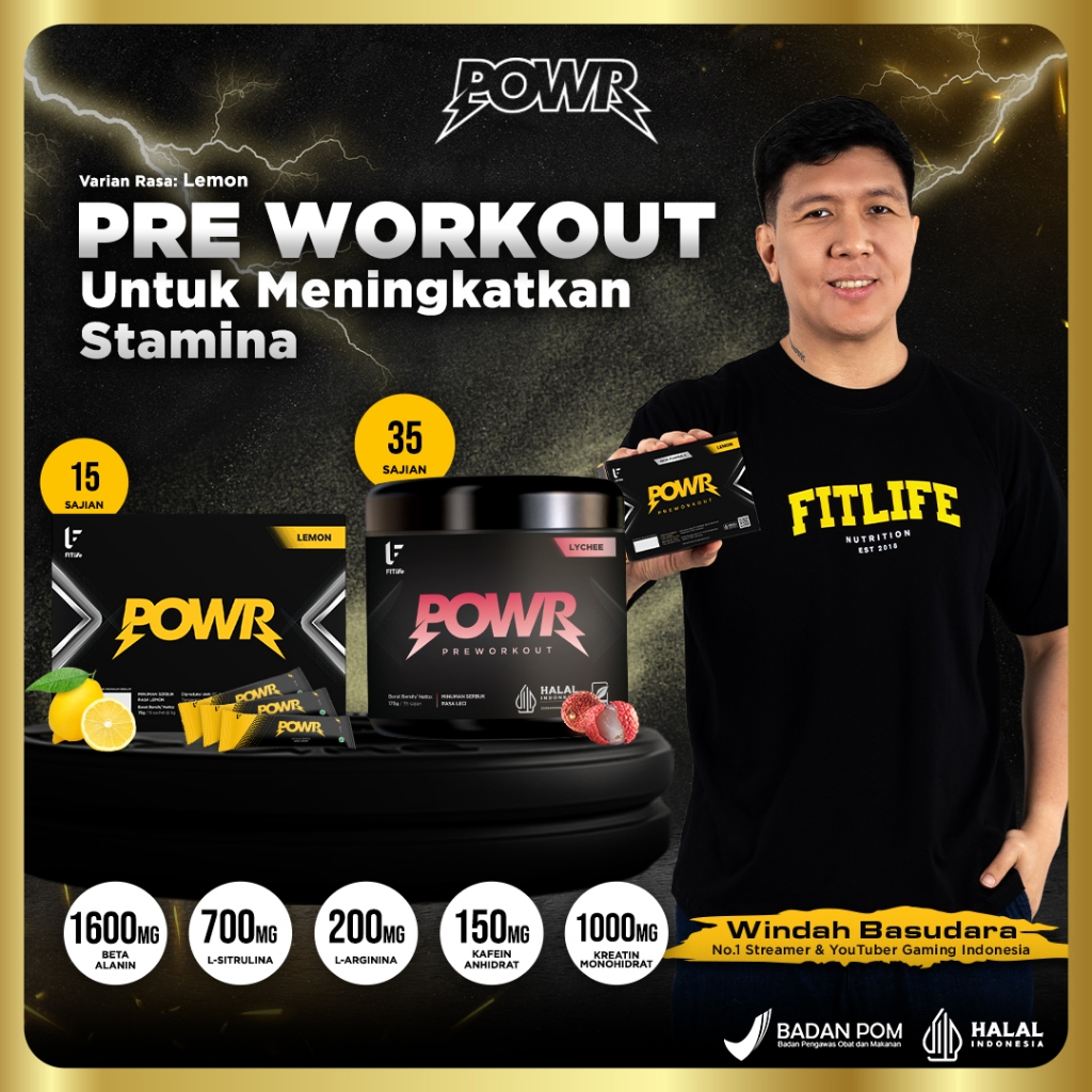 FITlife POWR Pre Workout All Variant | BPOM & Halal