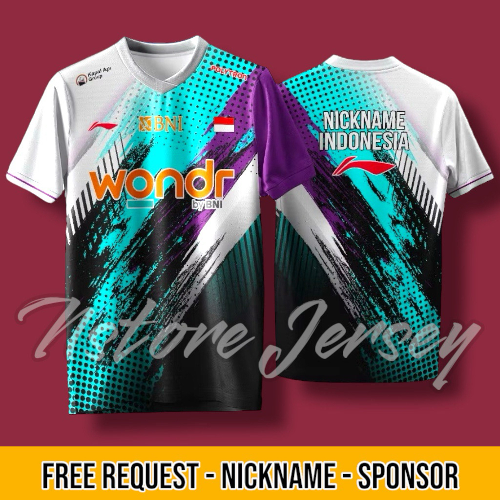 JERSEY KAOS BADMINTON INDONESIA TERBARU FREE CUSTOM DESAIN