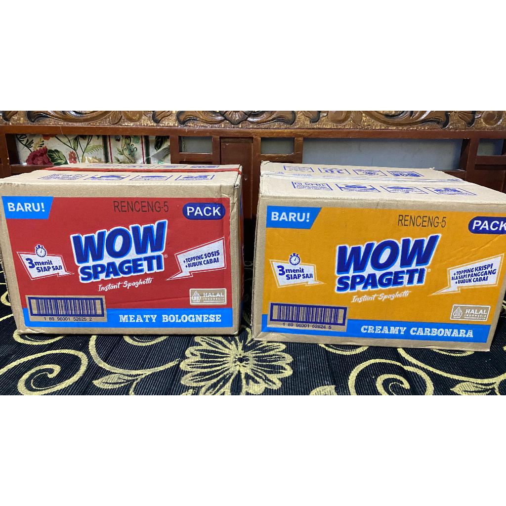 

1 Dus Wow Spageti Rasa Carbonara, Rasa Bolognese dan Rasa Aglio Olio Isi 40 pcs Bisa Mix Rasa Exp. Tahun 2026