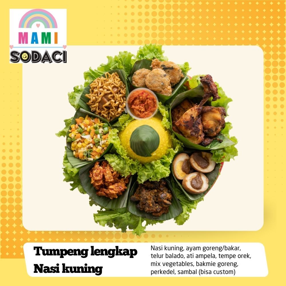 

Tumpeng nasi kuning lauk lengkap