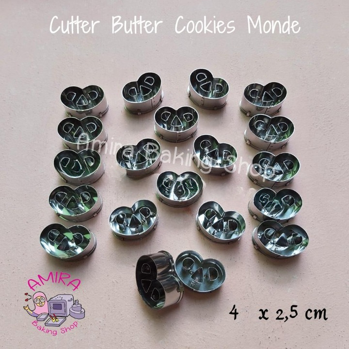 Cutter Butter Cookies Ala Monde 4,3 x 2,5 cm Stainless Steel