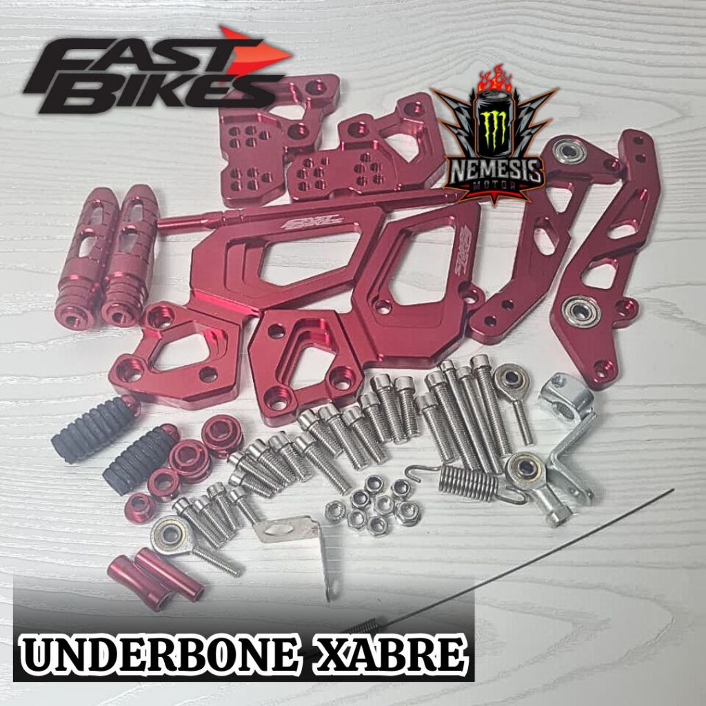 Underbone Xabre Full Cnc FootStep Underbone Pijakan kaki Xabre R15 V1 Full CNC