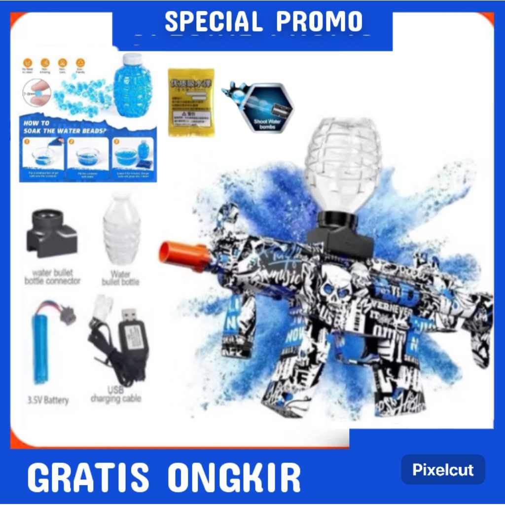 Mainan Anak Luar Ruangan Water Gell Eletrick ABS SNI/MAINAN PISTOL PISTOLAN TEMBAK TEMBAKAN  ANAK LA