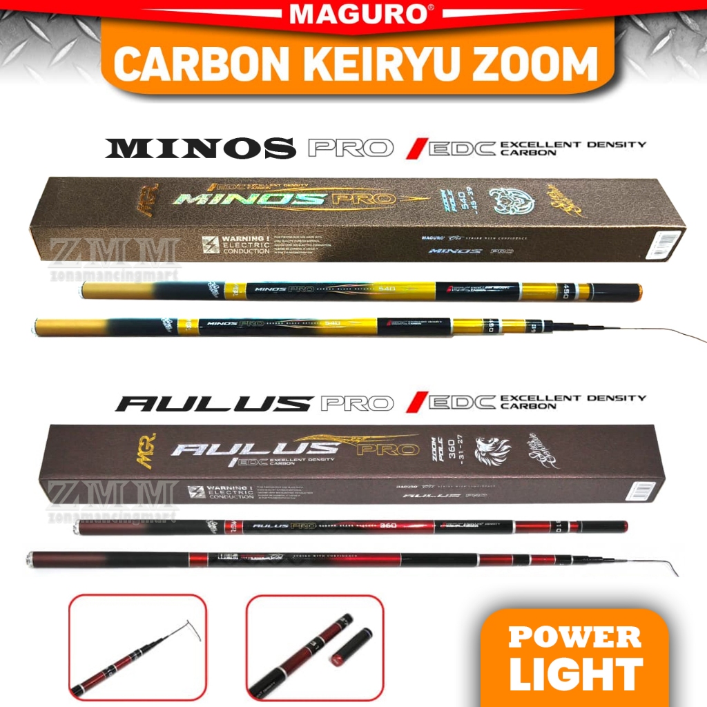 Joran TEGEK MAGURO MINOS PRO - AULUS PRO | 360 - 450 - 540 - 630 | Zoom Pole | Tegek Ruas Standar | 
