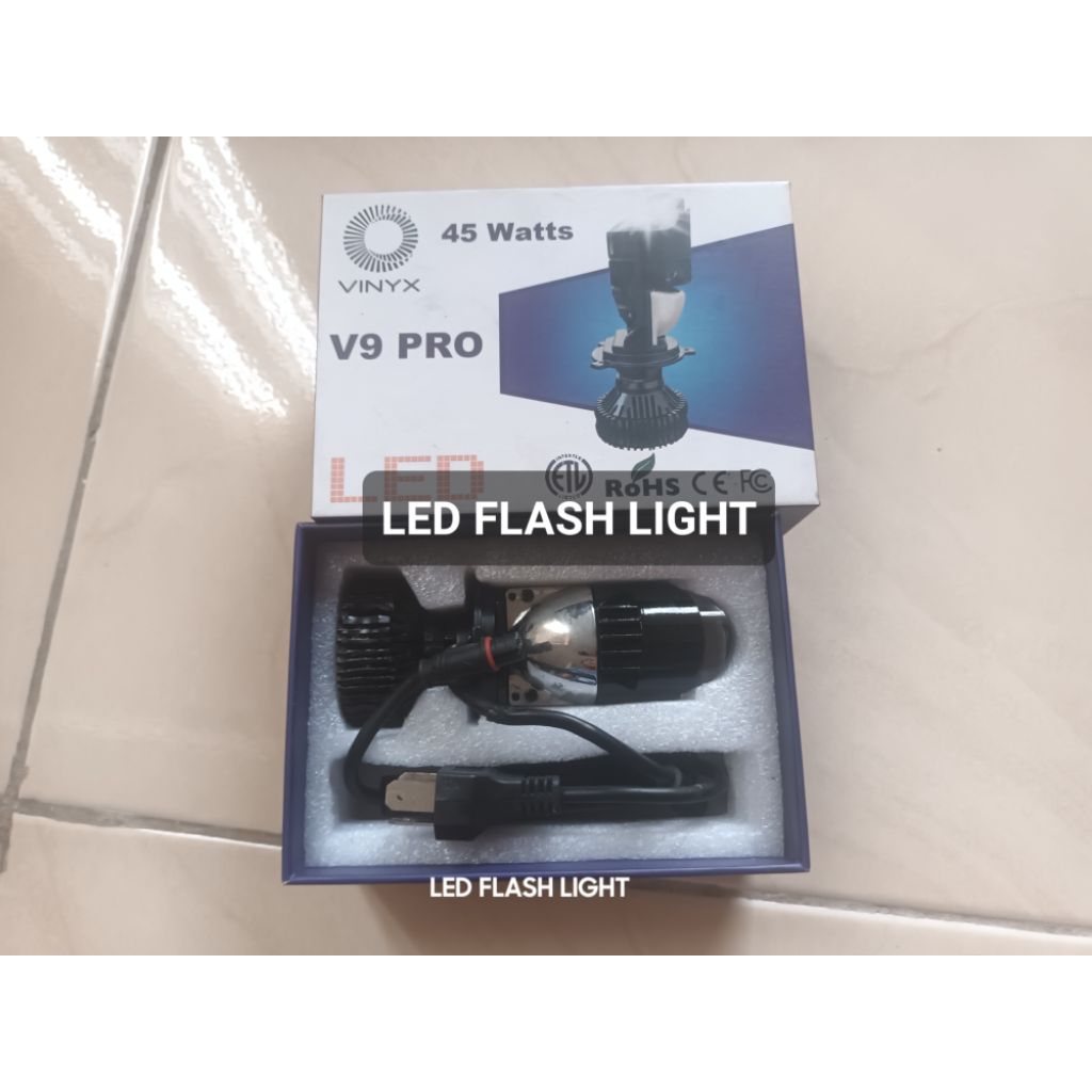 BILED LAMPU MOBIL MOTOR SOKET H4 LED MINI PROYEKTOR H4 VINYX V9 PRO