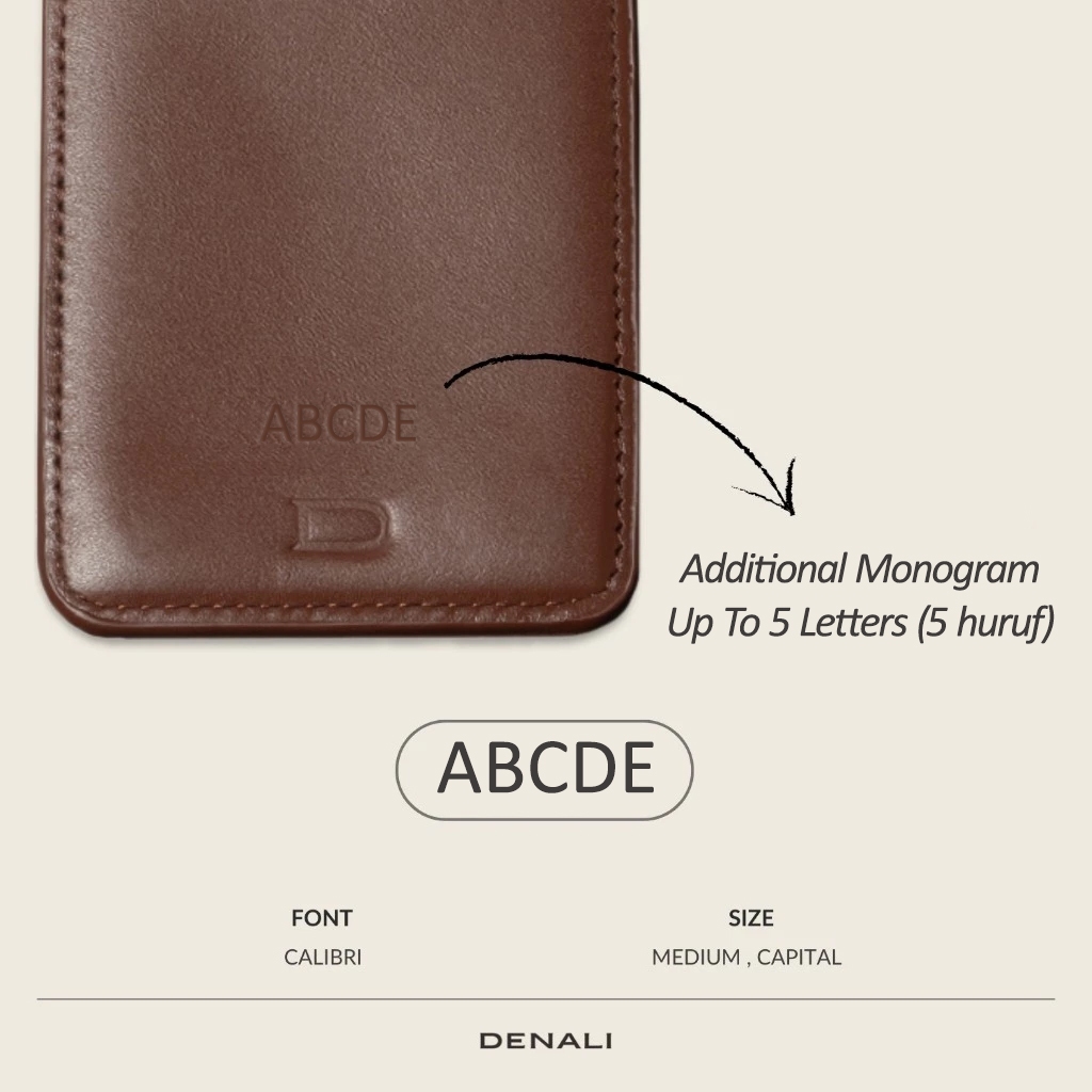 

Denali - Additional Emboss Monogram (Wallet/Lanyard)