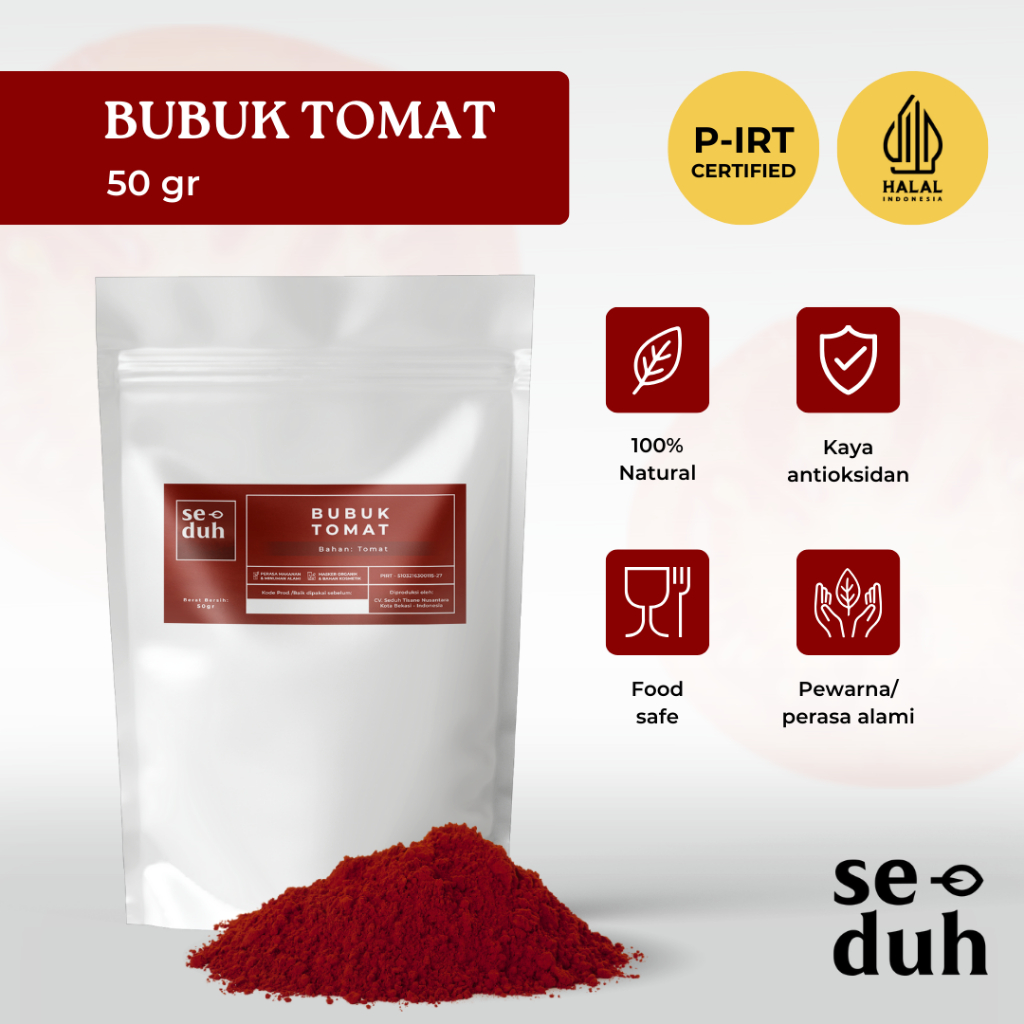 

SEDUH TEA & TISANE | Bubuk Extract Tomat / Tomato Extract Powder / Fruit Powder 50 gram