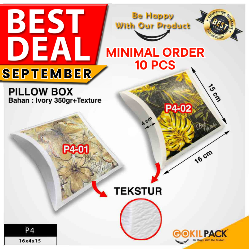 

Pillow Box Packaging Souvenir Murah Serbaguna P4 - P4-01