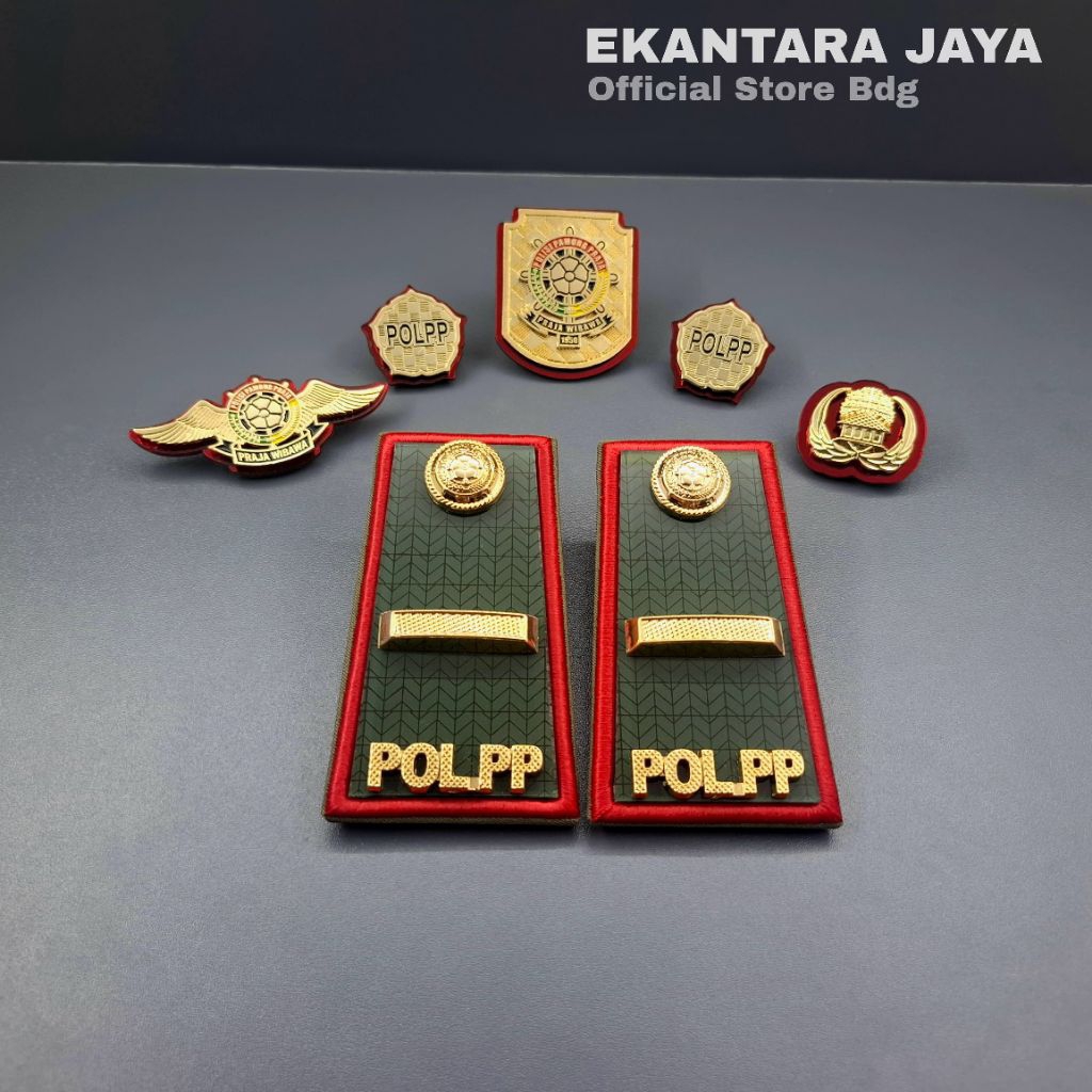 Paket Atribut Pol Pp Pangkat 2A 2B 2C 2D / 3A 3B 3C 3D / 4A 4B Satpol Pp Lengkap Premium
