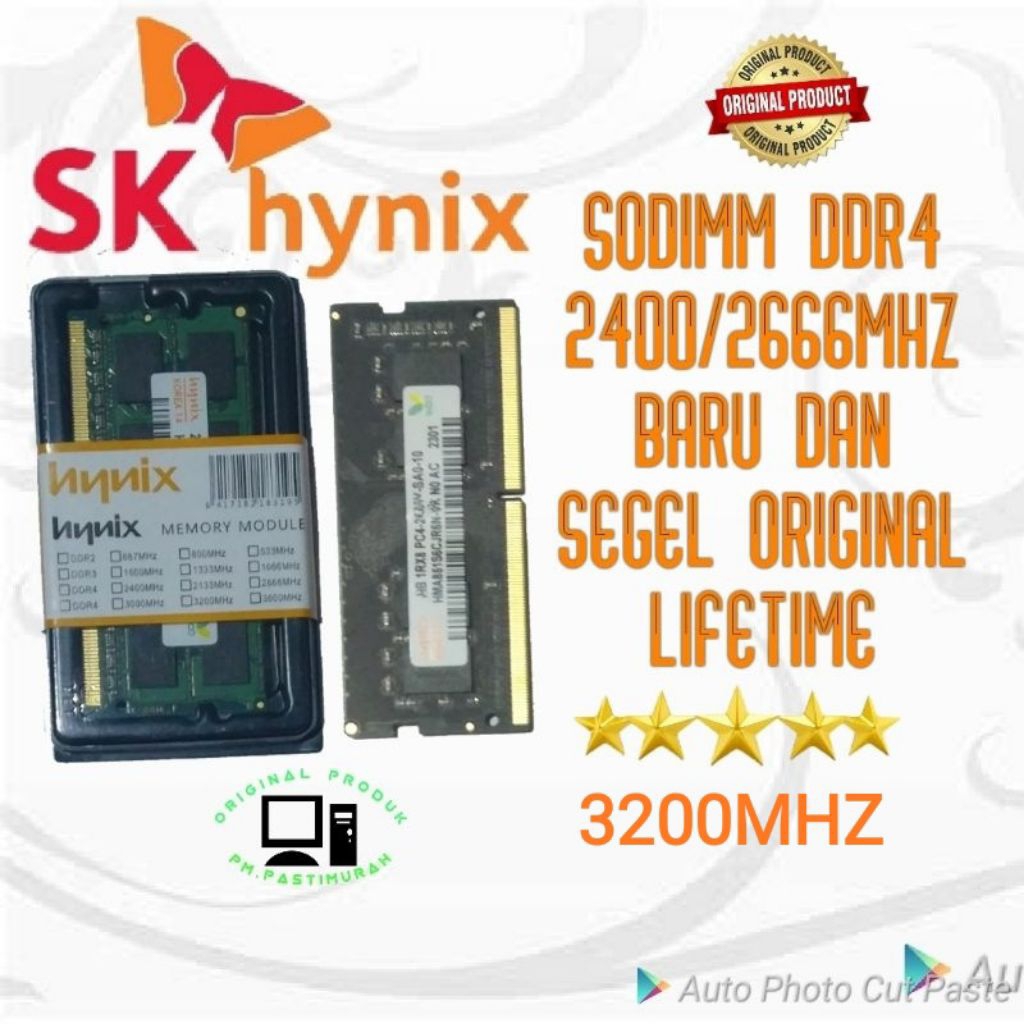 RAM NB LAPTOP HYNIX 4GB 8GB 16GB ORIGINAL RESMI DDR4 2400 2666 3200MHZ