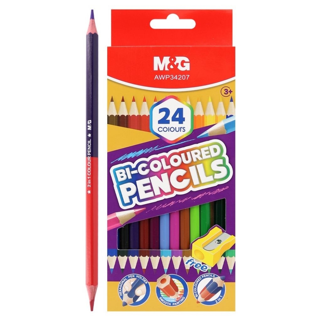 

M&G Bi-Coloured Pencil 24 Warna – Pensil Warna Dua Sisi